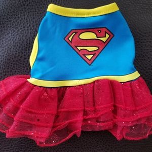DC Supergirl Dog Halloween Costume